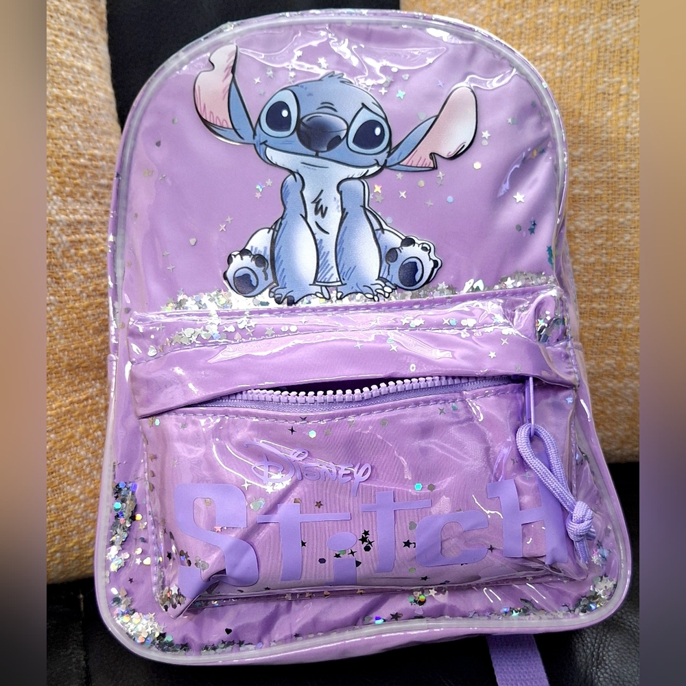 Disney Purple Stitch Backpack Iridescent Fun. Brand New